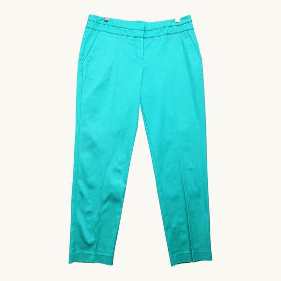 Larry Levine Women's Size 10 Turquoise Blue Slim Leg Ankle Pants Stretch NWT - Picture 2 of 11
